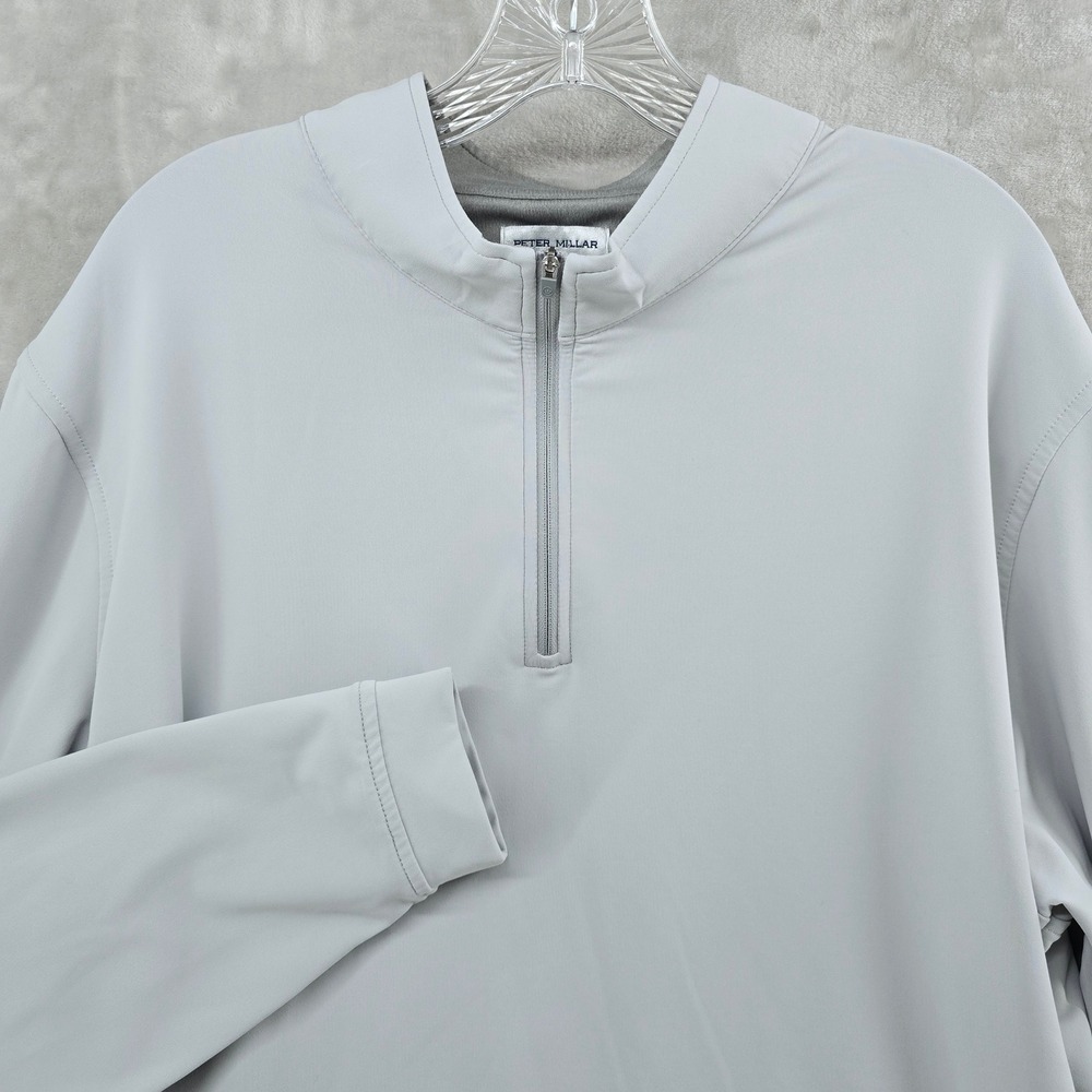 Peter Millar Quarter Zip Golf Pullover Mens XXL Gray Medtech Summit‎ Performance
